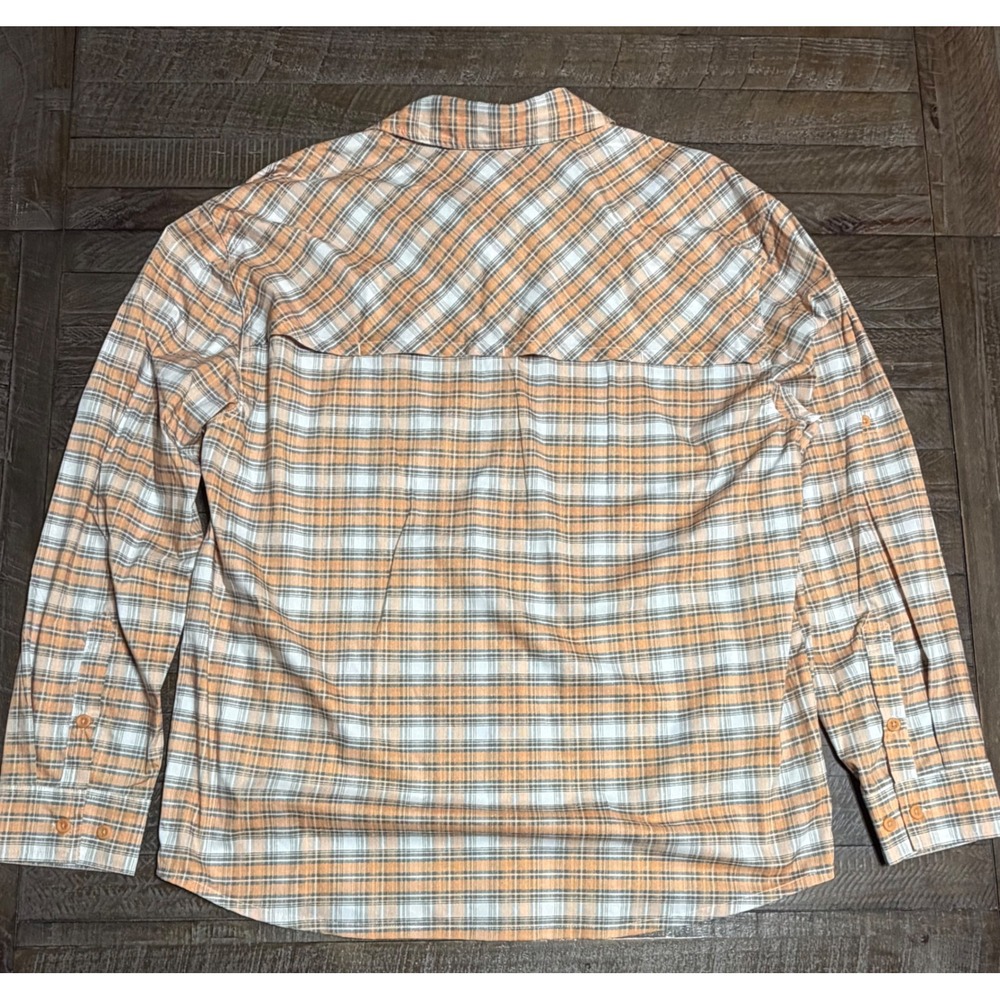 Reel Legends Performance Shirt Mens XL Orange Plaid NWT UPF 50 RDM1088 - Picture 3 of 9